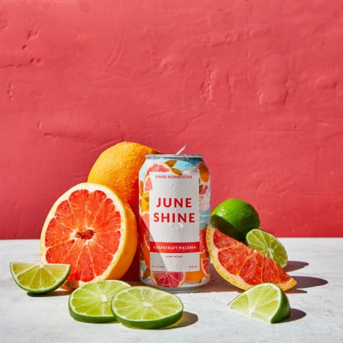 Juneshine Grapefruit Paloma Hard Kombucha Perspective: top