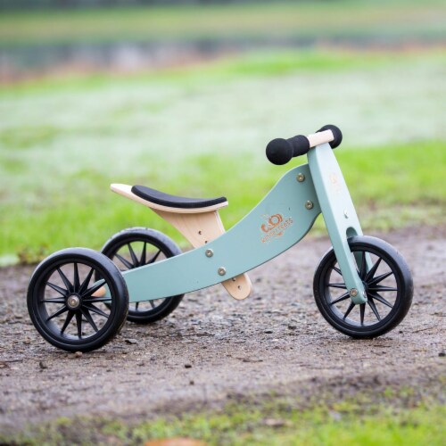 Kinderfeets Tiny Tot Toddler 2 in 1 Balance Bike and Tricycle Sage Green 1 Piece Smith s Food and Drug