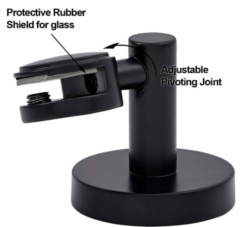 Hamilton Hills Round Pivot Mirror Black Hardware Tilting Anchors Perspective: top
