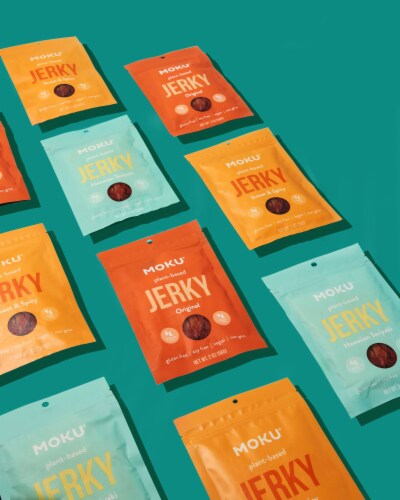 Moku Plant-Based Mushroom Jerky - Variety Pack Non-GMO Soy-Free Vegan - FREE Shipping Perspective: top