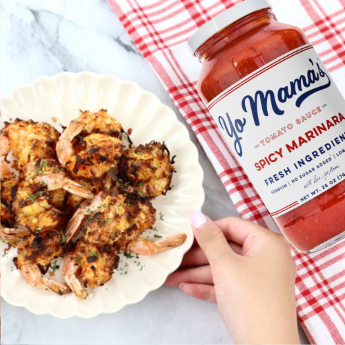 Yo Mama's Foods® Low-Carb Spicy Marinara Pasta Sauce Perspective: top