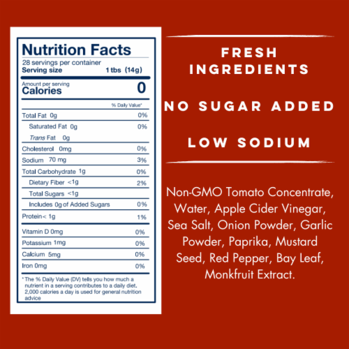 Yo Mama's® Foods Keto Classic Tomato Ketchup Perspective: top