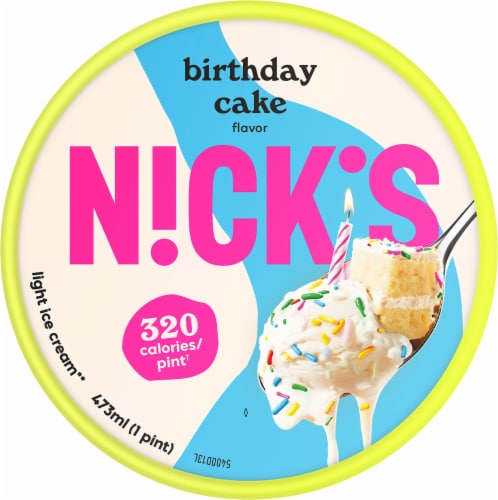Nick's Birthdag Cake Swedish-Style Light Ice Cream Perspective: top