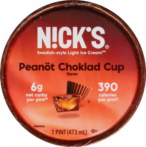 Nick's Peanot Butter Cup Light Ice Cream Perspective: top