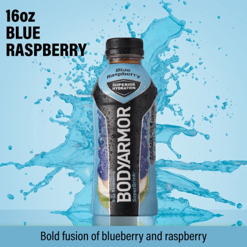 BODYARMOR® Sports Drink Blueberry Raspberry Bottle Perspective: top