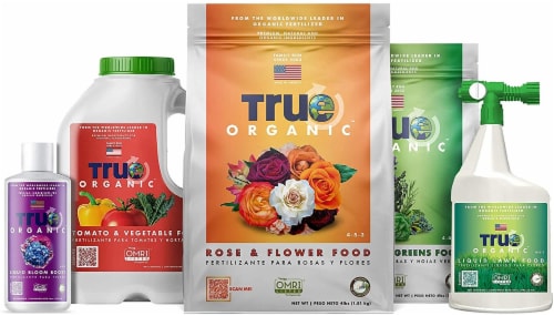 True Organic - Tomato and Vegetable Plant Food Jug - CDFA, OMRI, for Organic Gardening, 4.5lb Perspective: top