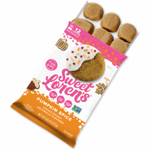 Sweet Loren's® Gluten Free Pumpkin Spice Cookie Dough Perspective: top