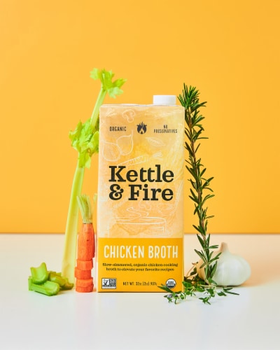 Kettle & Fire Organic Chicken Cooking Broth Perspective: top