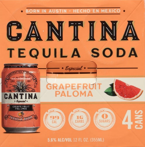 Cantina Especia Grapefruit Paloma Tequila Soda Perspective: top