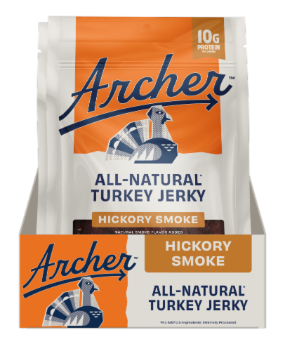 Country Archer™ Hickory Smoked Turkey Jerky Perspective: top