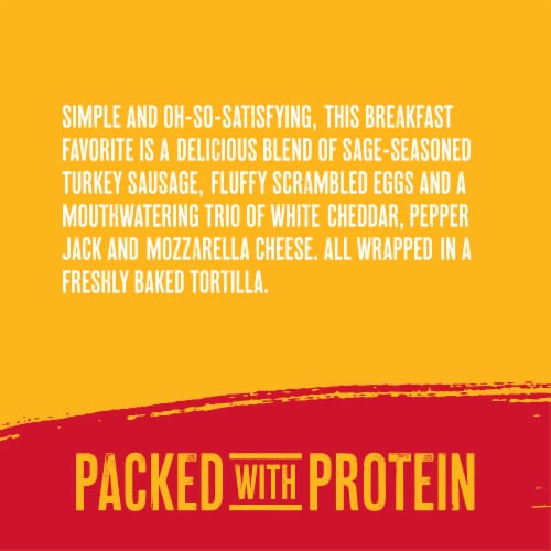 Red's Turkey Sausage Frozen Breakfast Burrito Perspective: top
