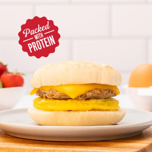 Red's® Turkey Sausage Egg & Cheese Frozen Breakfast Sandwiches Perspective: top