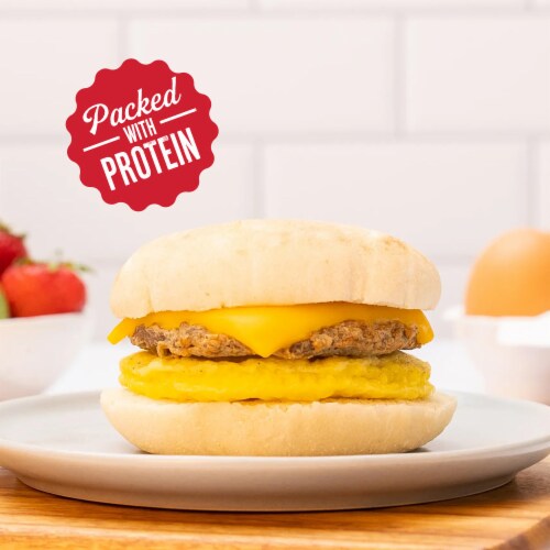 Red's Gluten-Free Turkey Sausage Egg'wich Breakfast Sandwich, Frozen, 3.9  oz, 4 Ct Box