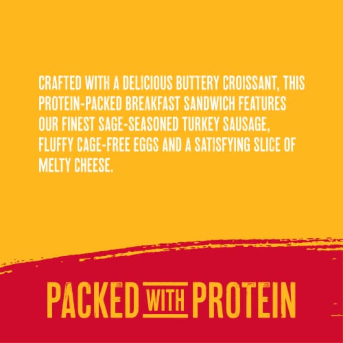 Red's Turkey Sausage Croissant Frozen Breakfast Sandwich Perspective: top