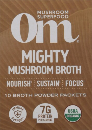 Om® Mighty Organic Mushroom Broth Powder Perspective: top