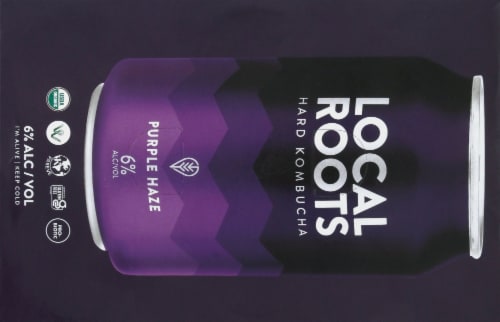 Local Roots Purple Haze Hard Kombucha Perspective: top
