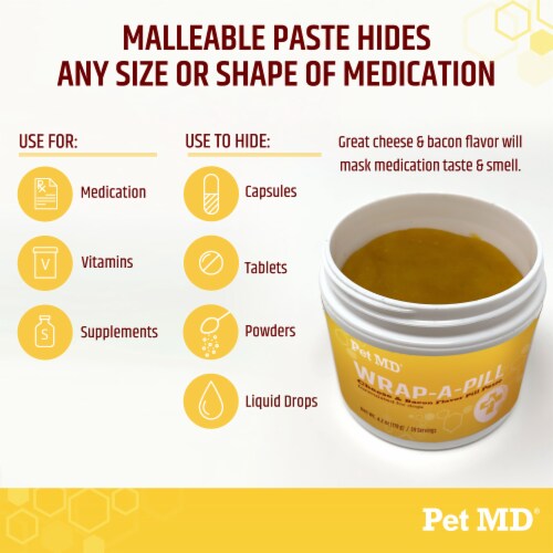 Pet MD Wrap-A-Pill Pill Paste for Dogs 4.2 oz Perspective: top