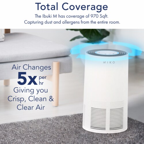 Miko quiet air purifier with true hepa filter sales