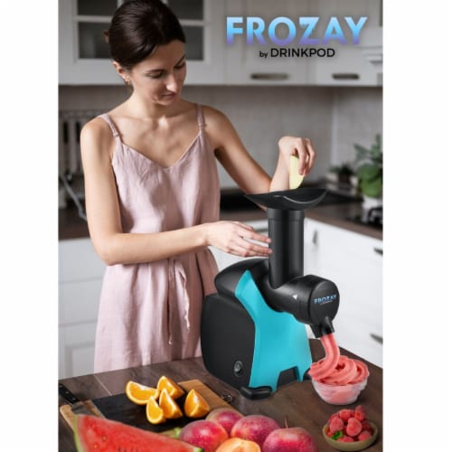 Frozay Dessert Maker 2.8 qt. Color Blue, Vegan Ice Cream & Frozen Yogurt Maker Soft Serve Des Perspective: top