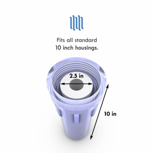 1 Micron Wholehouse Sediment Water Filter  Replacement Cartridge 10" x 2.5"  Value Pack (12) Perspective: top