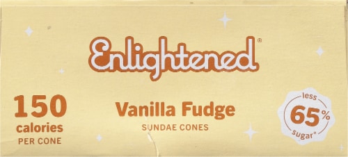 Enlightened® Ice Cream Vanilla Fudge Sundae Cones Perspective: top