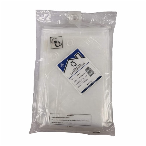 Queen of Tarps 6 x 8 Foot Heavy Duty Weather Proof All Purpose Tarp, Translucent Perspective: top
