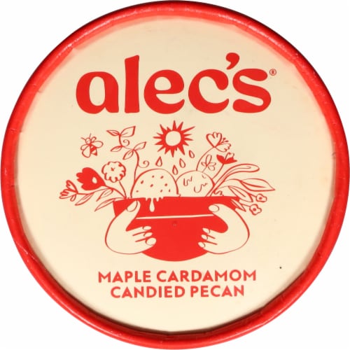 Alec's® Maple Cardamom Candied Pecan Organic Ice Cream Pint Perspective: top