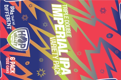 Hop Valley Triple Double Imperial IPA Variety Pack Perspective: top