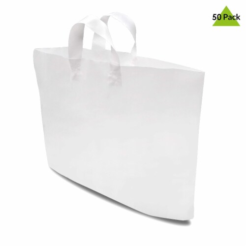 Prime Line Packaging Plastic Shopping Bags with Soft Strap Handles