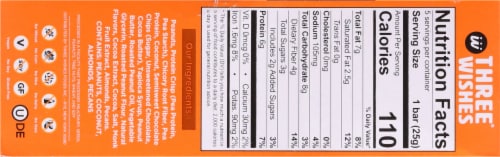 Three Wishes® Chocolate Peanut Butter Grain Free Granola Bars Perspective: top