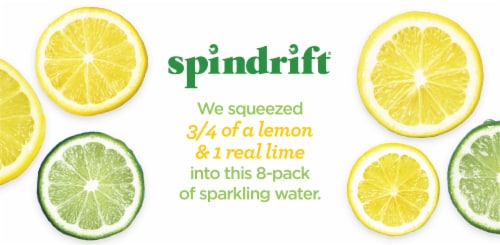 Spindrift® Lemon Limeade Flavored Sparkling Water Cans Perspective: top