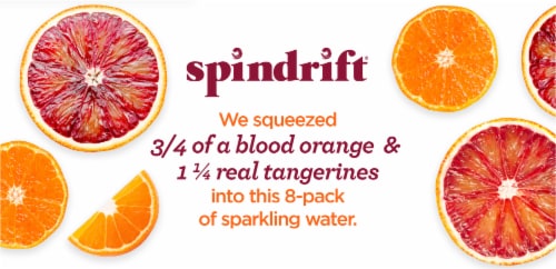 Spindrift® Blood Orange Tangerine Flavored Sparkling Water Cans Perspective: top