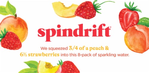 Spindrift® Peach Strawberry Sparkling Water Perspective: top