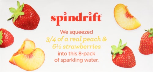 Spindrift® Peach Strawberry Sparkling Water Perspective: top