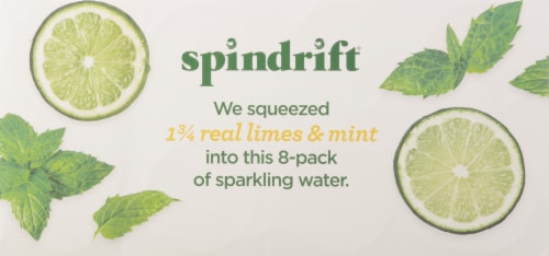 Spindrift® Nojito Lime & Mint Flavored Sparkling Water Cans Perspective: top