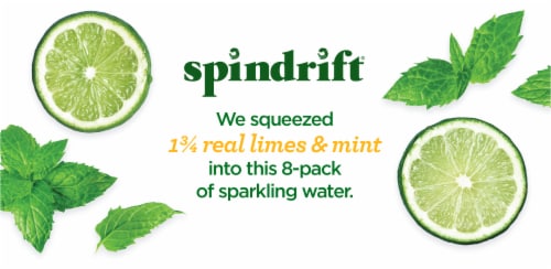 Spindrift® Nojito Lime & Mint Flavored Sparkling Water Cans Perspective: top