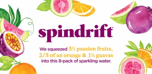 Spindrift® Island Punch Sparkling Water Cans Perspective: top