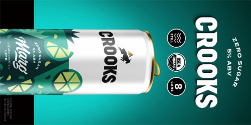 Crook & Marker® Organic Supergrain Classic Lime Margarita Flavored Hard Beverage Perspective: top