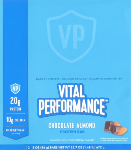 Vital Performance™ Chocolate Almond Protein Bars Perspective: top