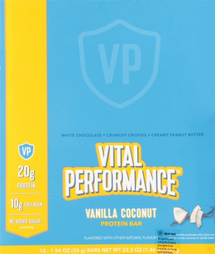 Vital Performance™ Vanilla Coconut Protein Bars Perspective: top