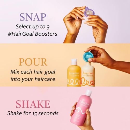 Function of Beauty® Strengthen Hair Goal Booster Shots with Pea Sprout Extract Perspective: top
