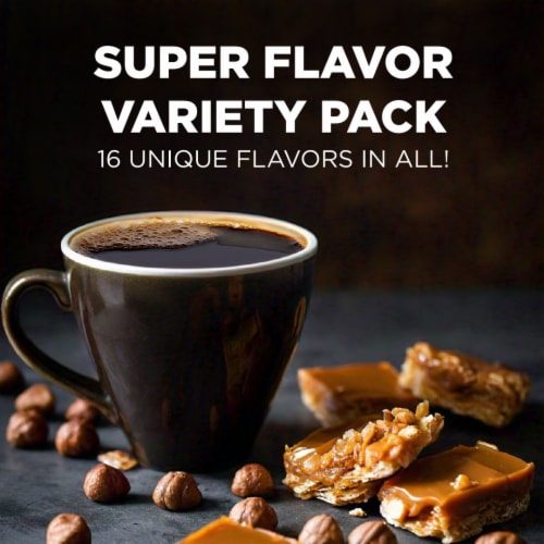Maud's® Super Flavored Medium Roast Coffee Pods Variety Pack Perspective: top