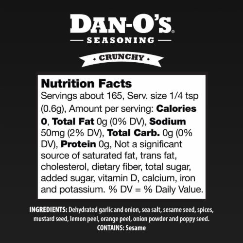 Dan-O's® Crunchy Seasoning Perspective: top