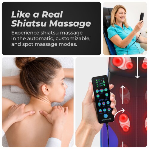 REATHLETE SPINA Shiatsu Massage Cushion with Triple-Action Back & Neck Massager Perspective: top