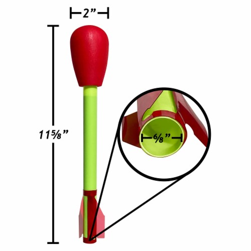 Botabee 6 Pack Foam-Tipped Rocket Launcher Refills for Stomp Rocket® Ultra Perspective: top