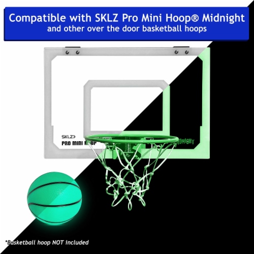 Botabee 5  Glow in Dark Mini Basketballs, 2 Pack | Blue & Green Perspective: top