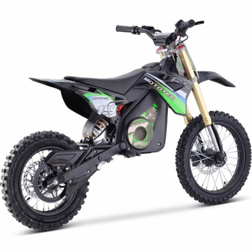 MotoTec 48v Pro Electric Dirt Bike 1500w Lithium Green 1 Pay
