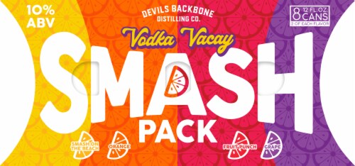 Devils Backbone Distilling Co. Vodka Vacay Smash Pack Ready to Drink Cocktail Variety Pack Perspective: top