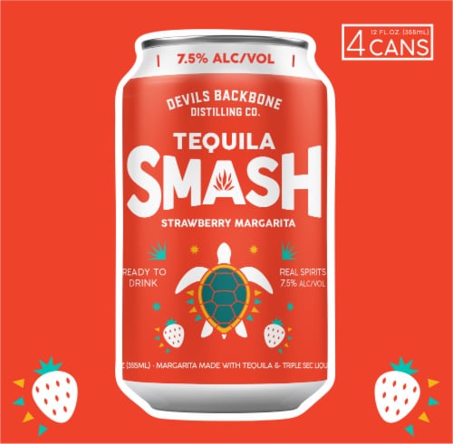 Devils Backbone Distilling Co. Smash Strawberry Margarita Ready to Drink Cocktail Perspective: top