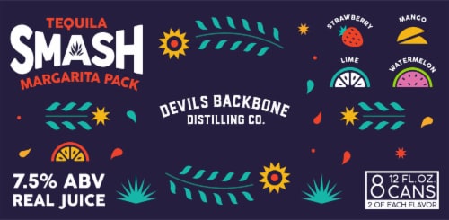 Devils Backbone Tequila Smash Margarita Variety Pack Cans Perspective: top